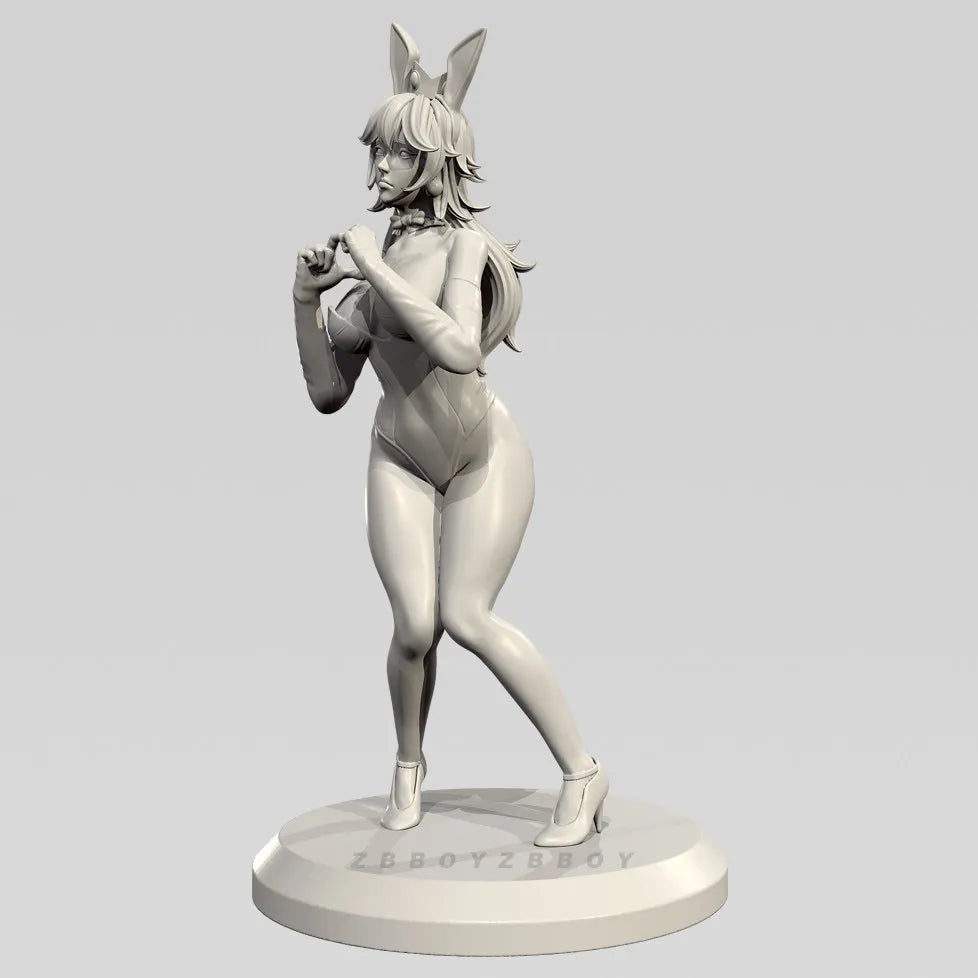 75mm Cat-Girl Neko Character, Resin Model Figure Kit, Anime Theme, Unassembled and Unpainted