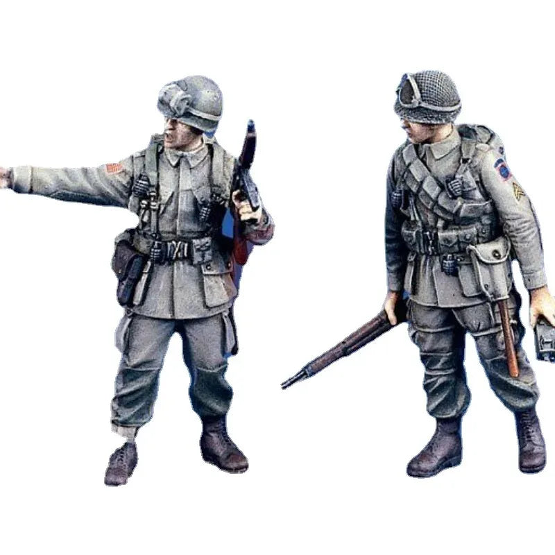 1/35 WWII Allied US Paratroopers, 4 Figures, Resin Model Figure Kit, Unassembled and Unpainted