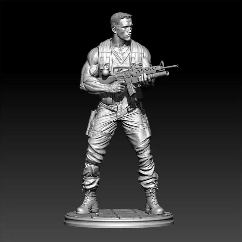 1/18 Modern Tactical Operator Bare-Chested, Resin Model Figure Kit, Unassembled and Unpainted