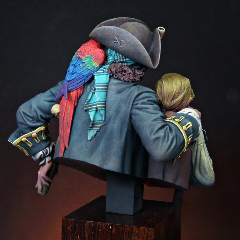 1/12 Pirate Crew, 3 Figures, Resin Model Bust Kit, Fantasy Theme, Unassembled and Unpainted