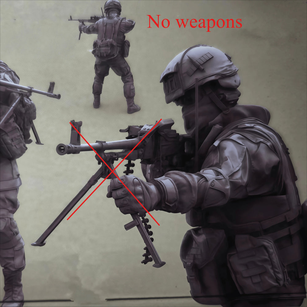 1/35 Modern Tactical Operator Aiming Rifle, Resin Model Figure Kit, Unassembled and Unpainted