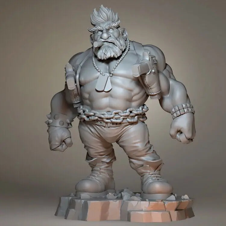 1/24 Dwarf Barbarian Warrior, Resin Model Figure Kit, Fantasy Theme, Unassembled and Unpainted