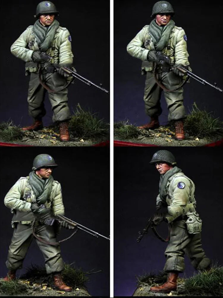 120mm WWII Allied, Resin Model Figure Kit, Unassembled and Unpainted