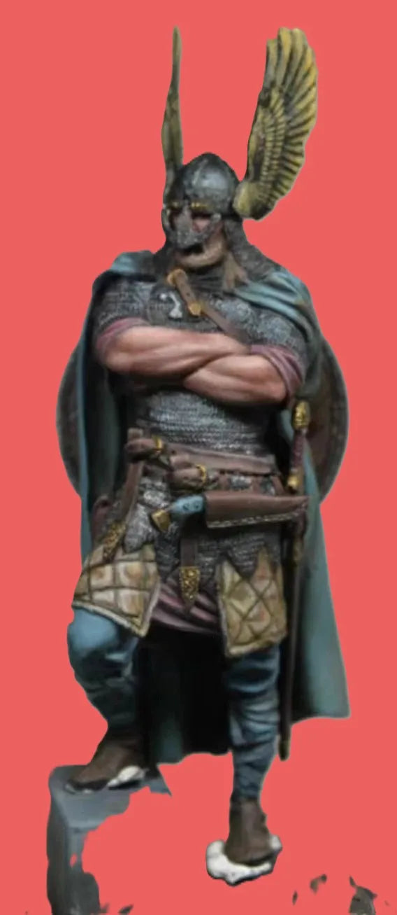 90mm Medieval Winged Fantasy Warrior, Resin Model Figure Kit, Unassembled and Unpainted