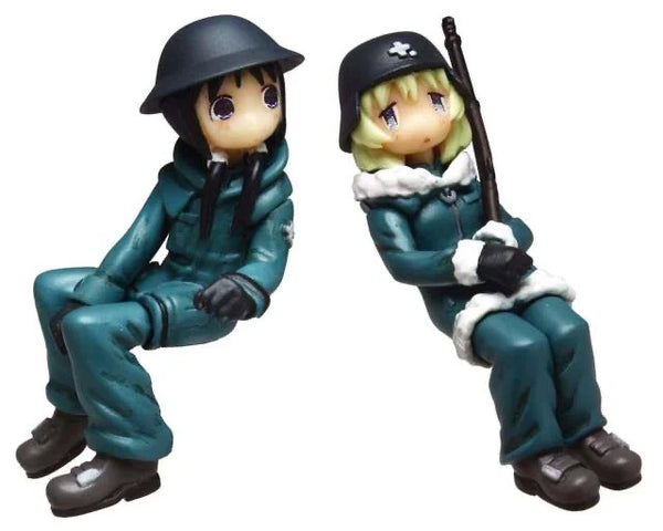 1/35 Chibi Anime Military, 2 Figures, Resin Model Figure Kit, Anime Theme, Unassembled and Unpainted
