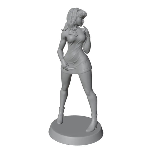 75mm Woman in Evening Dress, Resin Model Figure Kit, Unassembled and Unpainted
