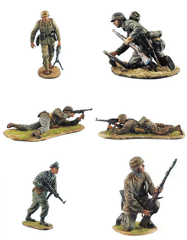 1/35 WWII British Infantry in Combat Assault, 6 Figures, Resin Model Figure Kit, Unassembled and Unpainted
