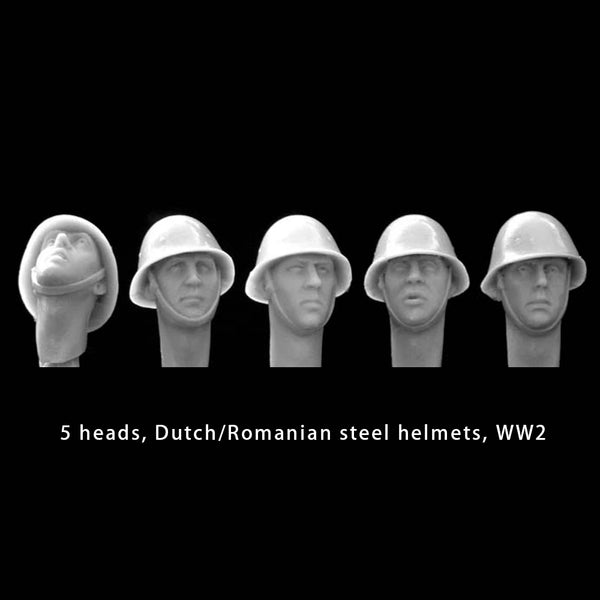 1/35 WWII Dutch & Romanian Soldiers, 5 Figures, Resin Model Figure Kit, Unassembled and Unpainted