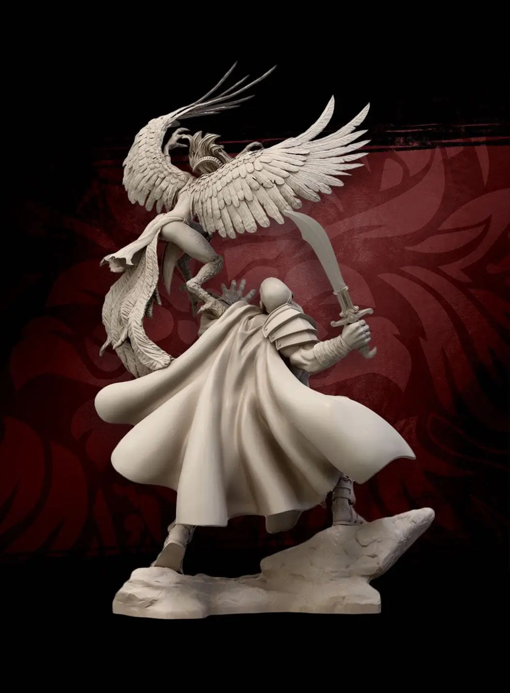 1/24 Winged Angel Warrior, Resin Model Figure Kit, Fantasy Theme, Unassembled and Unpainted