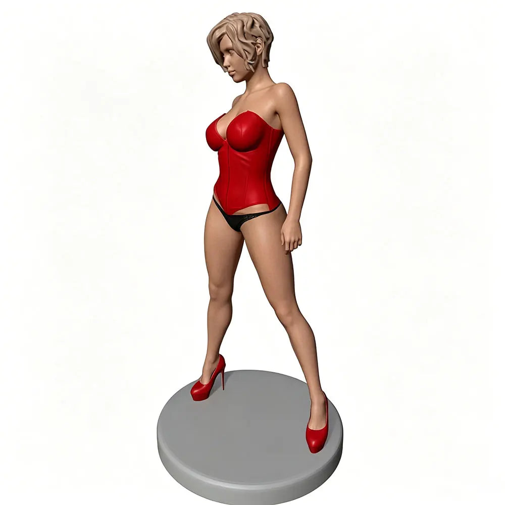 1/24 Red Bikini Female, Resin Model Figure Kit, Unassembled and Unpainted