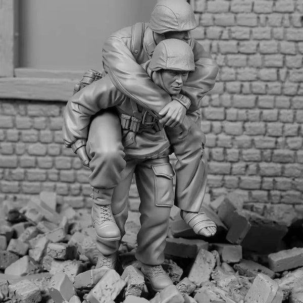 1/35 WWII Soviet Wounded Soldier, Resin Model Figure Kit, Unassembled and Unpainted