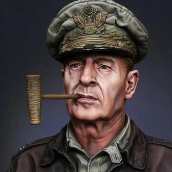 1/10 WWII American General, Resin Model Bust Kit, Unassembled and Unpainted