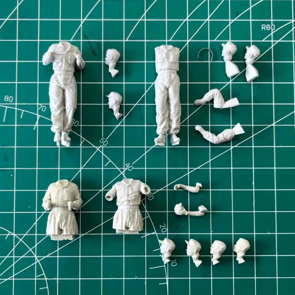 WWII German Tank Crew — 1/35 Resin Figure Set
