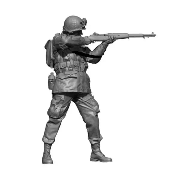 1/35 Modern US Infantry in Firing Stance, Resin Model Figure Kit, Unassembled and Unpainted