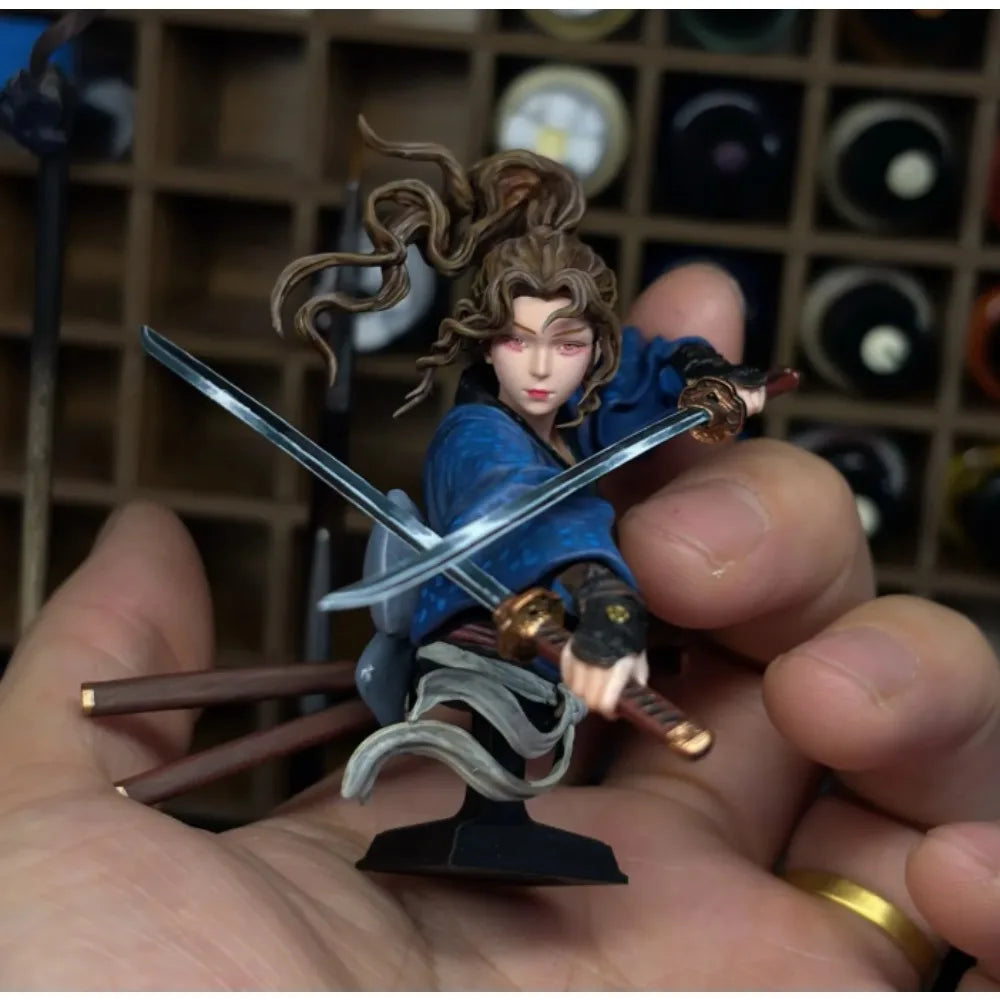 Samurai Princess Warrior, Resin Model Bust Kit, Fantasy Theme, Unassembled and Unpainted