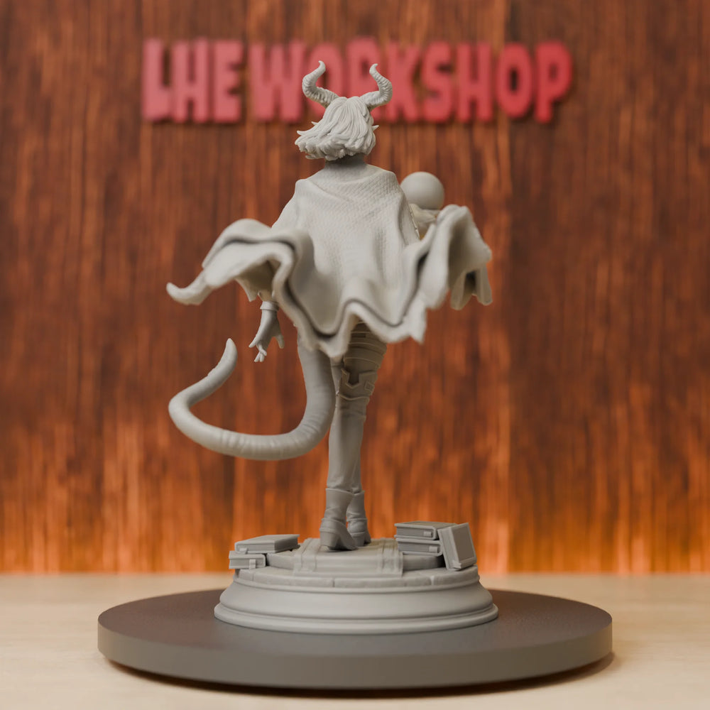 75mm Tiefling Sorceress, Resin Model Figure Kit, Fantasy Theme, Unassembled and Unpainted