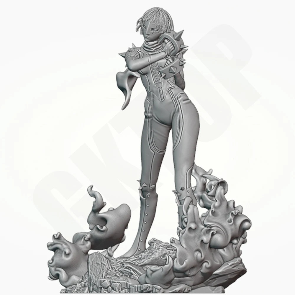 1/24 Belle Samurai Sorceress, Resin Model Figure Kit, Fantasy Theme, Unassembled and Unpainted