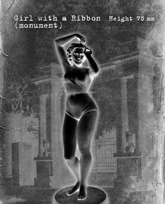 75mm Classical Female Monument, Resin Model Figure Kit, Historical Theme, Unassembled and Unpainted