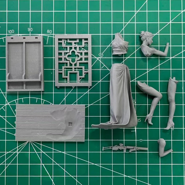 1/24 Modern Female Spy Agent, Resin Model Figure Kit, Unassembled and Unpainted