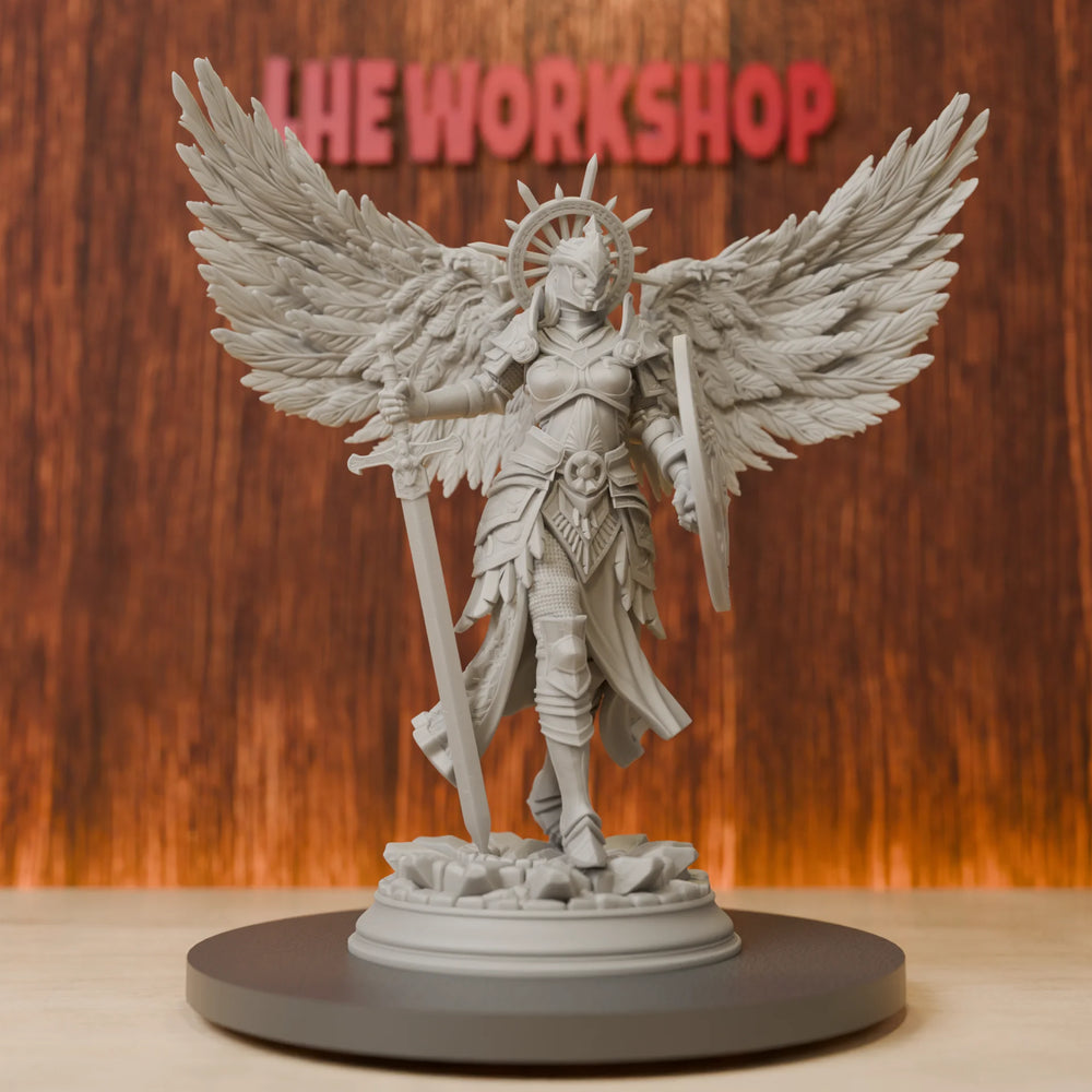 32mm Aasimar Paladin, Resin Model Figure Kit, Fantasy Theme, Unassembled and Unpainted