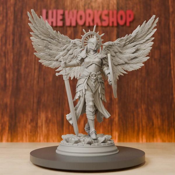 32mm Aasimar Paladin, Resin Model Figure Kit, Fantasy Theme, Unassembled and Unpainted