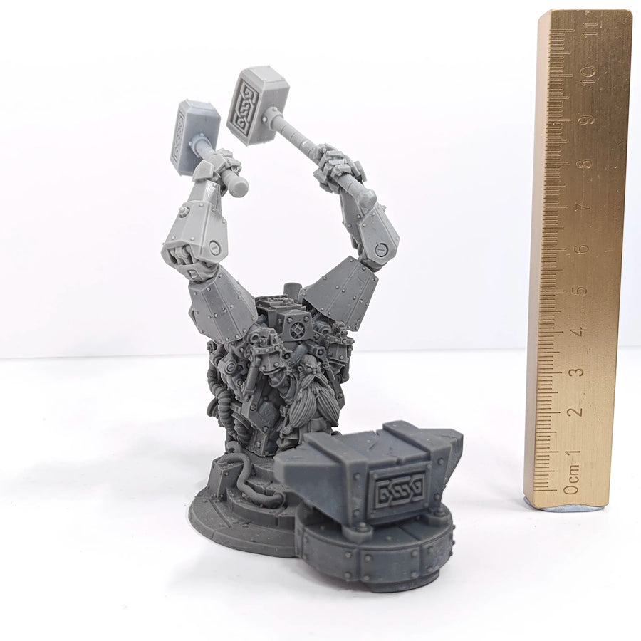 Steampunk Male Mechanical Arms Bust 120mm Resin Kit - resin model view 2