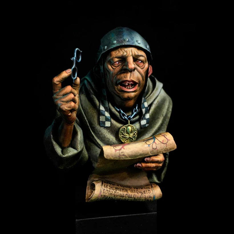 1/12 Ancient Evil Priest of the Unspeakable, Resin Model Bust Kit, Unassembled and Unpainted