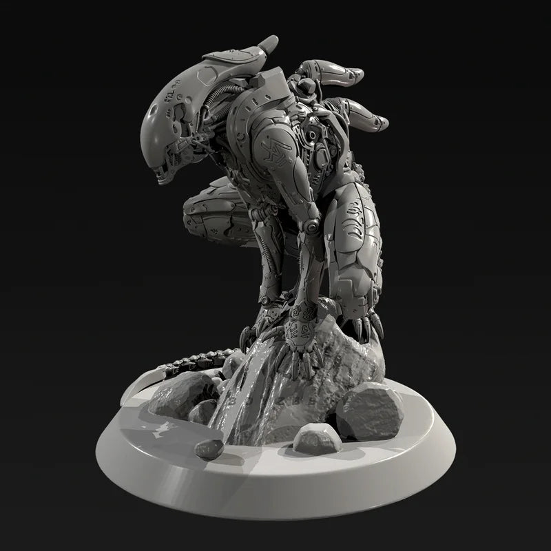 90mm Alien Mechanical Creature, Resin Model Figure Kit, Sci-Fi Theme, Unassembled and Unpainted