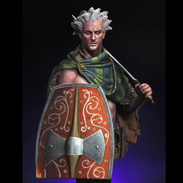 1/12 Ancient Gaulish Warrior, Resin Model Bust Kit, Unassembled and Unpainted