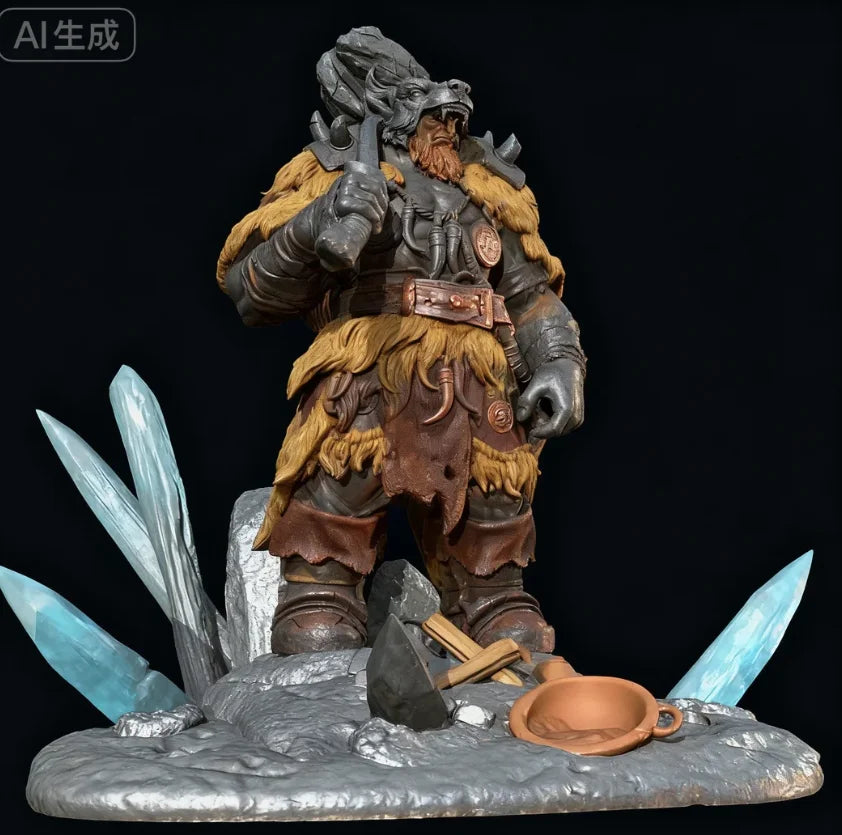 65mm Barbarian Warriors, 4 Figures, Resin Model Figure Kit, Fantasy Theme, Unassembled and Unpainted