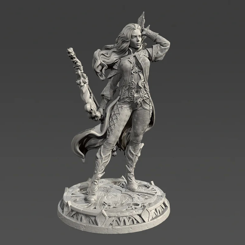 75mm Sagittarius Goddess, Resin Model Figure Kit, Mythology Theme, Unassembled and Unpainted