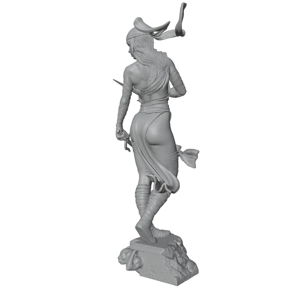75mm Barbarian Berserker with Raised Axe, Resin Model Figure Kit, Fantasy Theme, Unassembled and Unpainted