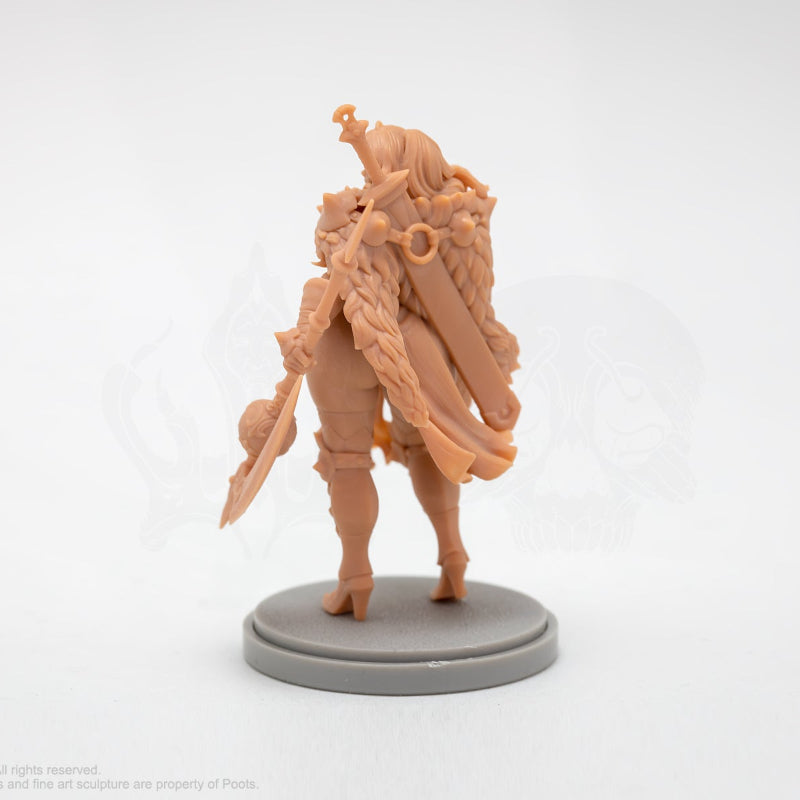 30mm Armored Warrior, Resin Model Figure Kit, Fantasy Theme, Unassembled and Unpainted