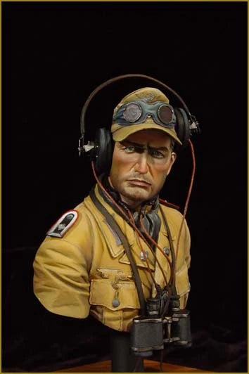 1/10 WWII British Officer North Africa, Resin Model Bust Kit, Unassembled and Unpainted