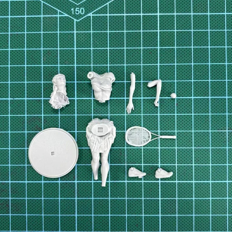 1/24 Modern Female Tennis Player, Resin Model Figure Kit, Unassembled and Unpainted