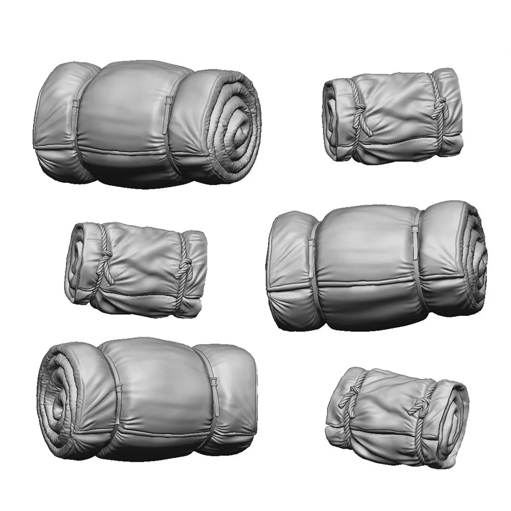 1/35 Military Field Gear Accessories, Resin Model Accessory Kit, Military Theme, Unpainted