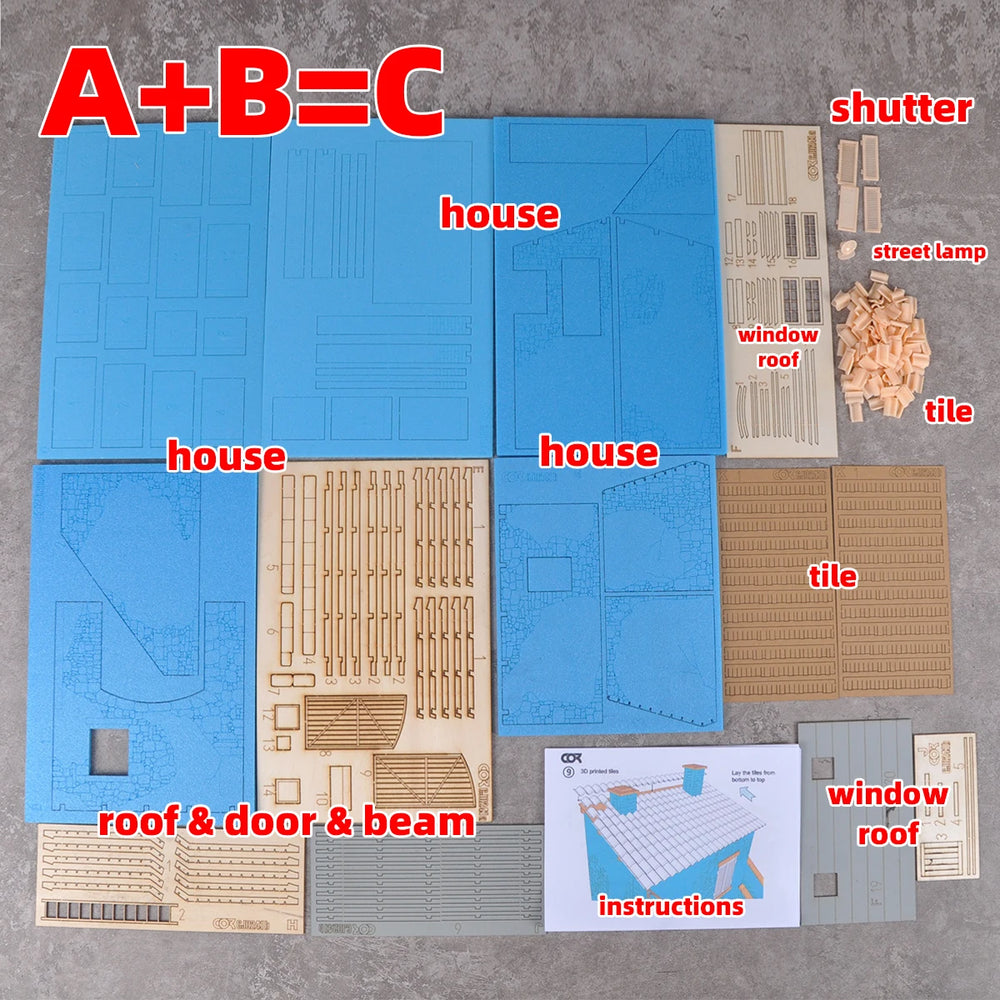 1/35 Rural Bungalow, Resin Model Diorama Kit, Historical Theme, Unassembled and Unpainted