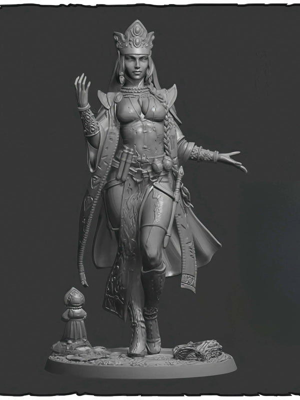 1/24 Queen, Resin Model Figure Kit, Fantasy Theme, Unassembled and Unpainted