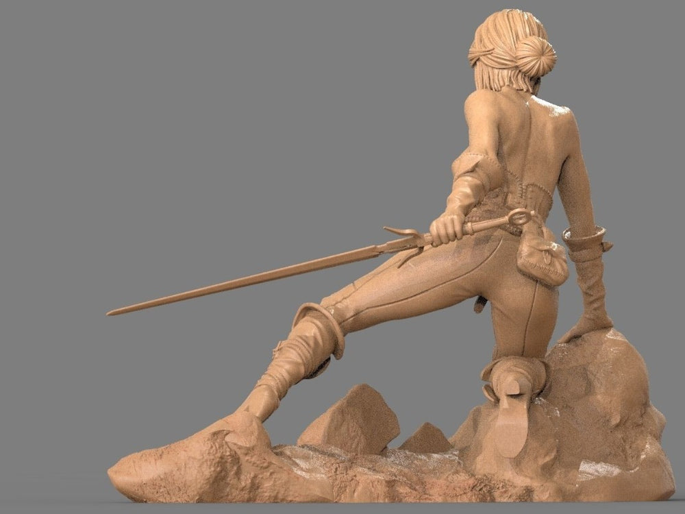 1/24 Female Hunter, Resin Model Figure Kit, Fantasy Theme, Unassembled and Unpainted
