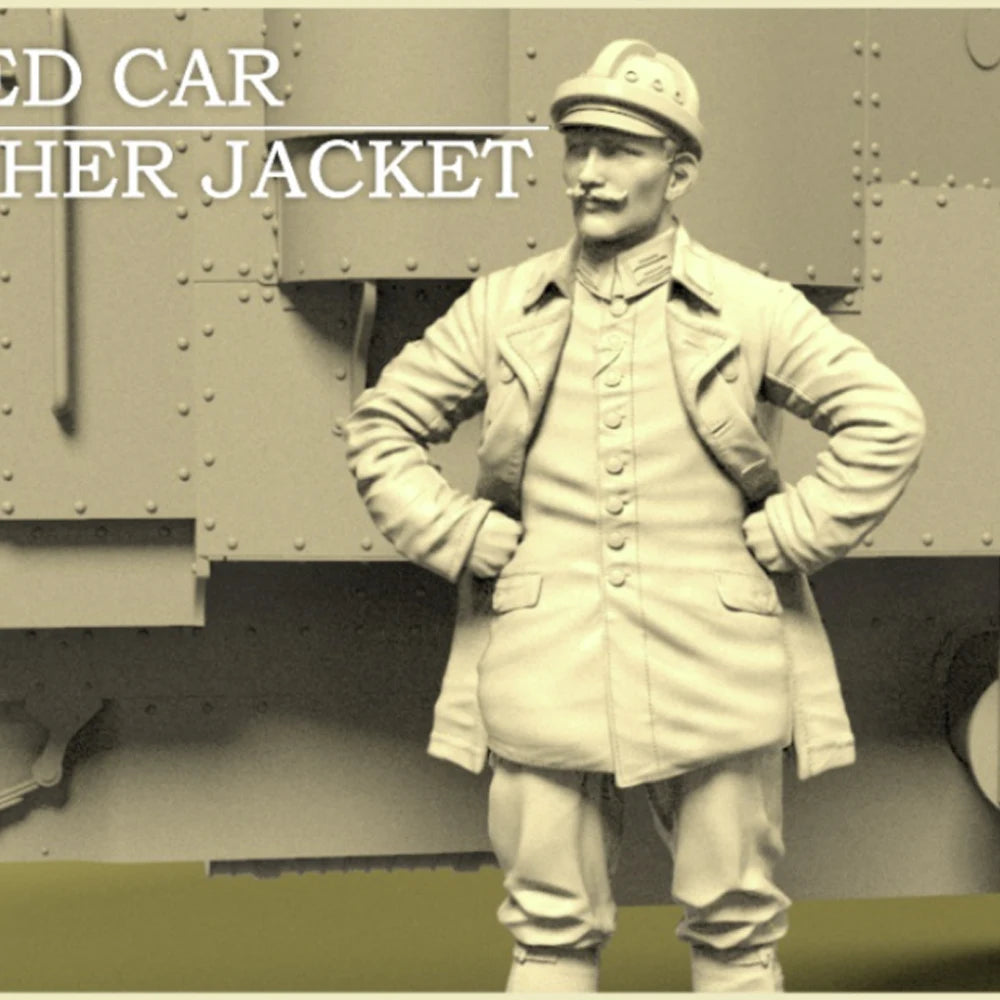 1/35 WWI Armored Car Crew, 2 Figures, Resin Model Figure Kit, Unassembled and Unpainted