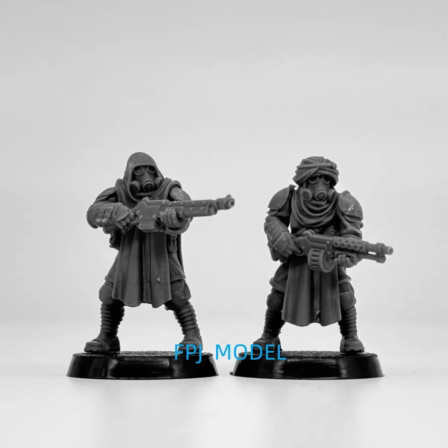 28mm Medieval Fantasy Grim Guard Scorchers, 32 Figures, Resin Model Figure Kit, Unassembled and Unpainted