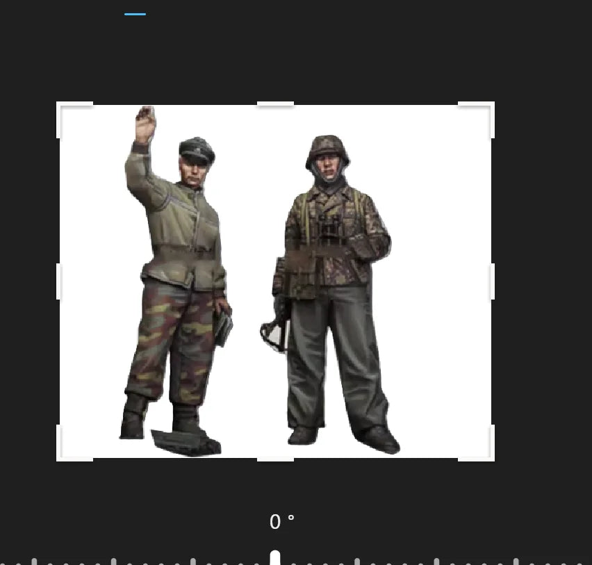 1/35 WWII German Officer with Raised Fist and Rifleman, 2 Figures, Resin Model Figure Kit, Unassembled and Unpainted