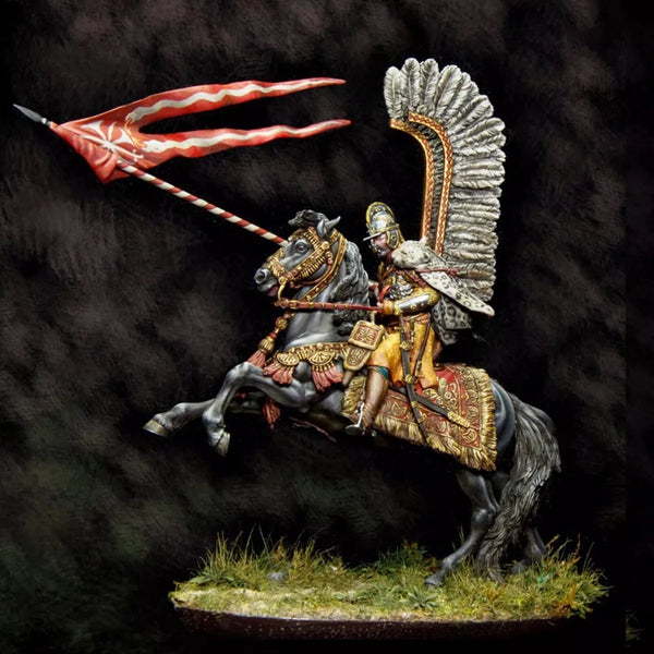 1/24 Napoleonic Polish Winged Cavalry, Resin Model Figure Kit, Unassembled and Unpainted