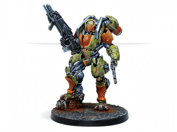 55mm Warrior with Cannons, Resin Model Figure Kit, Sci-Fi Theme, Unassembled and Unpainted