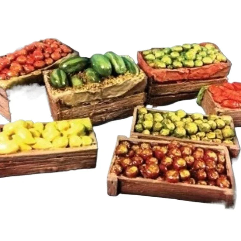1/35 Vietnamese Fruit Market, Resin Model Diorama Kit, Historical Theme, Unassembled and Unpainted