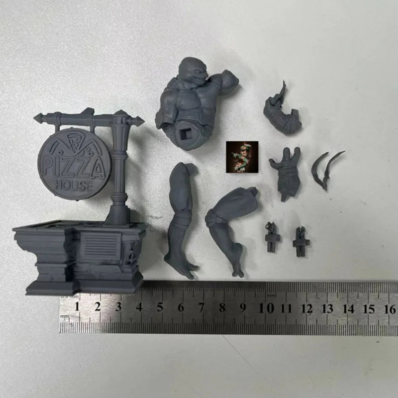 1/24 Orc Warrior, 4 Figures, Resin Model Figure Kit, Fantasy Theme, Unassembled and Unpainted