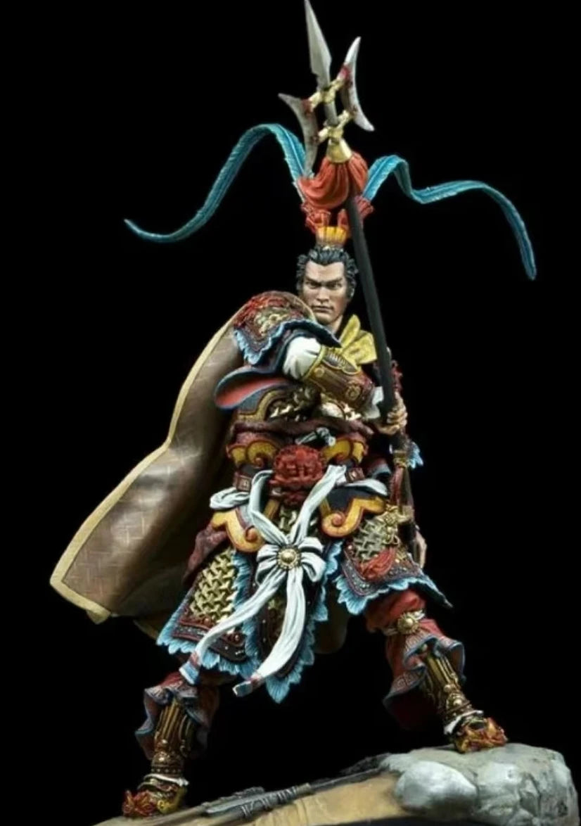 90mm Demonic Warrior, Resin Model Figure Kit, Fantasy Theme, Unassembled and Unpainted