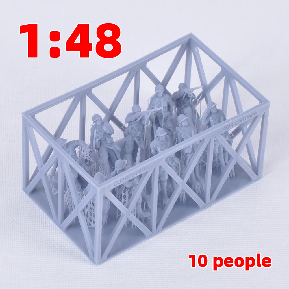 1/35 WWI French Soldier Squad, 10 Figures, Resin Model Figure Kit, Unassembled and Unpainted