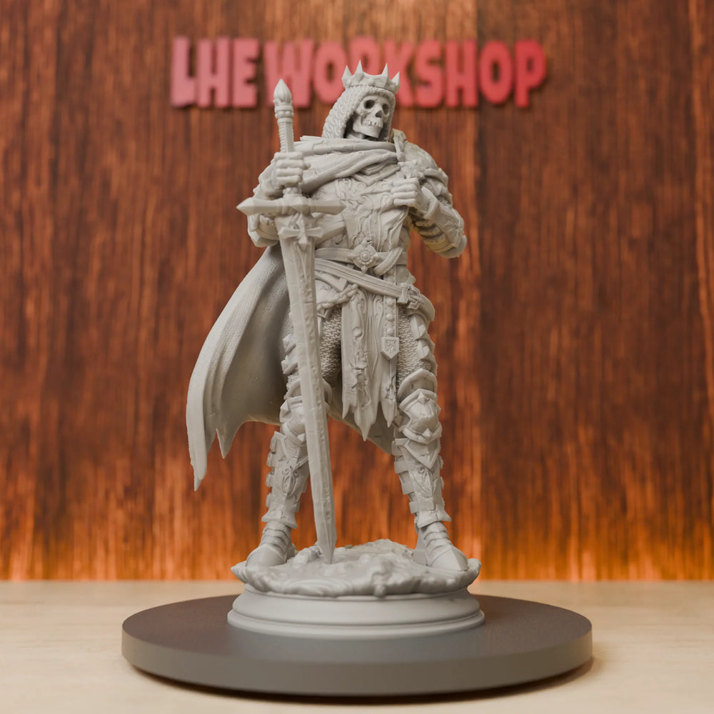 75mm Medieval Undead Skeleton Knight, Resin Model Figure Kit, Unassembled and Unpainted