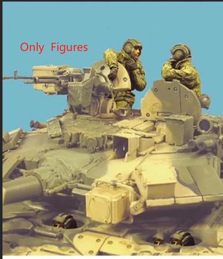 1/35 WWII Tank Crew Soldiers, 3 Figures, Resin Model Figure Kit, Unassembled and Unpainted